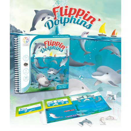 Gra Podróżna 7+ Zwinne Delfinki Magnetyczna - Smart Games
