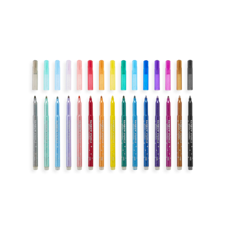 Flamastry z Brokatem, Rainbow Sparkle Glitter Markers - Ooly