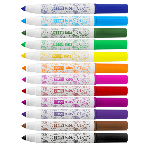Pachnące Pisaki łatwo zmywalne 12 kolorów Jumbo