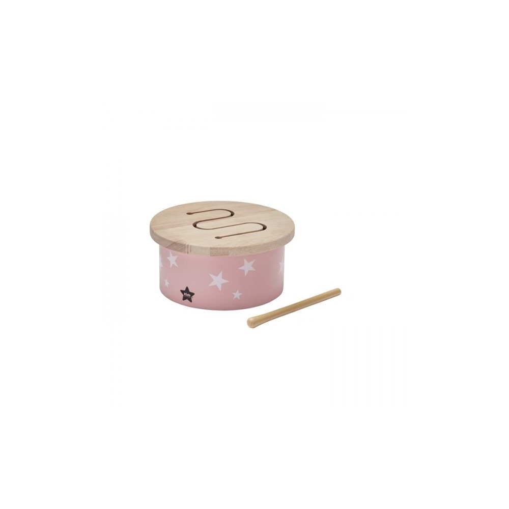 Drewniany bębenek róż Drum mini - Kid’s Concept