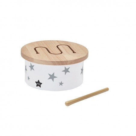 Drewniany bębenek biały Drum mini - Kid’s Concept