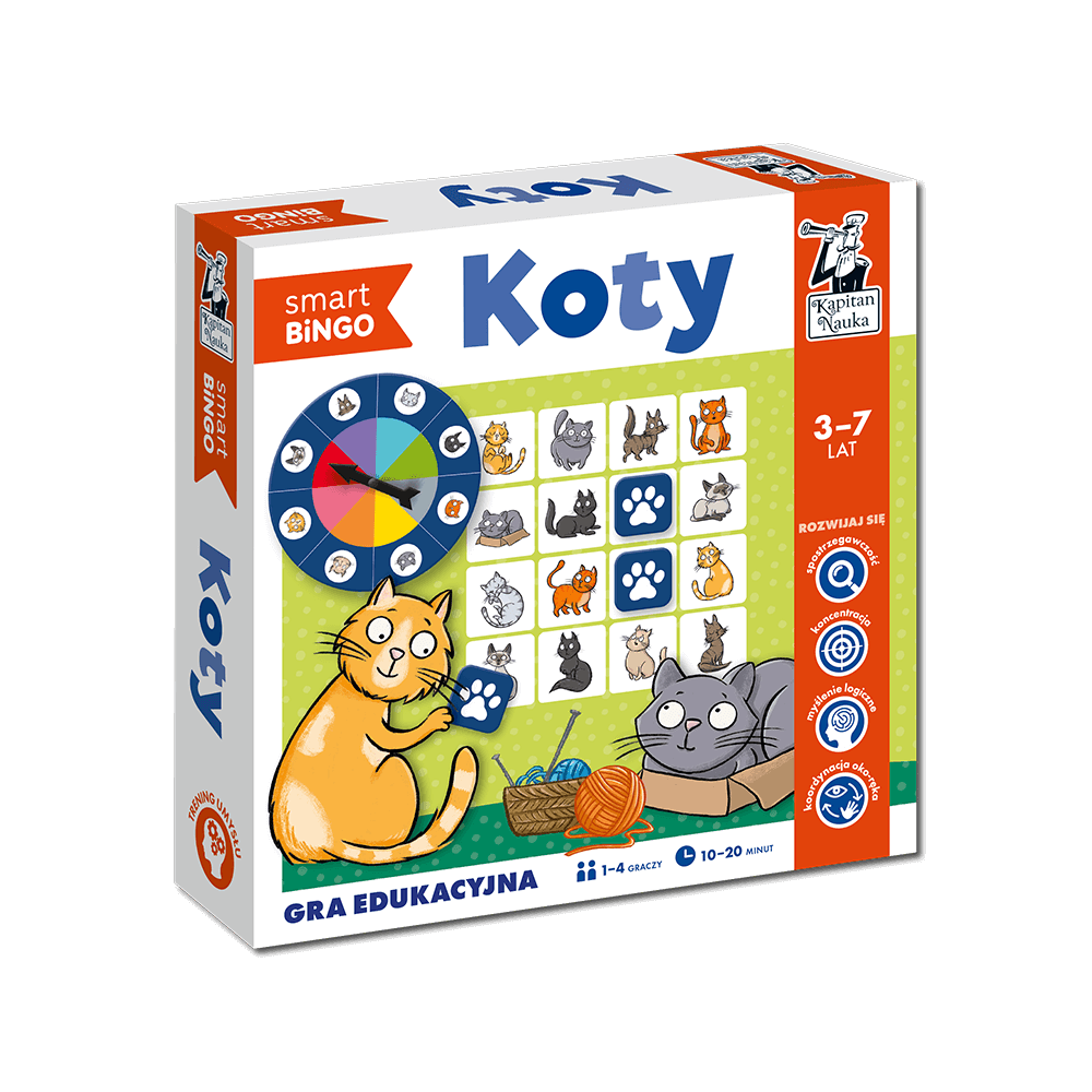 Koty. Smart Bingo. Gra edukacyjna - Kapitan Nauka