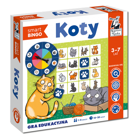 Koty. Smart Bingo. Gra edukacyjna - Kapitan Nauka