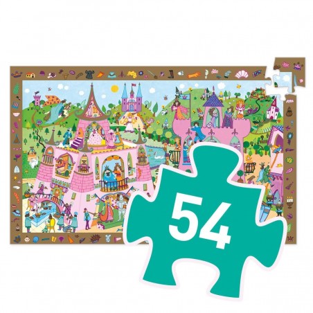 Puzzle obserwacyjne Zamek Księżniczki 54 el. - Djeco