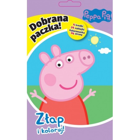 Świnka Peppa Kolorowanka z Kredkami i Naklejkami