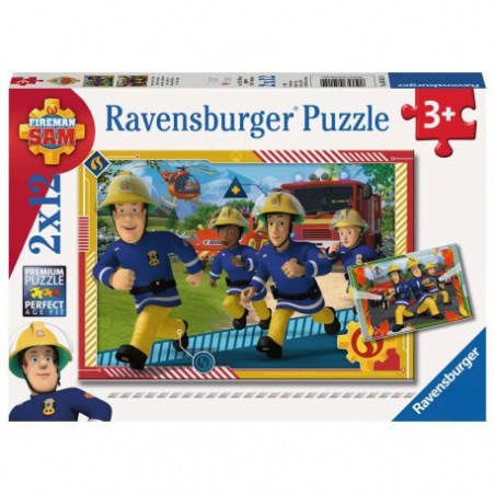 Puzzle Strażak Sam i jego drużyna 2 obrazki - Ravensburger