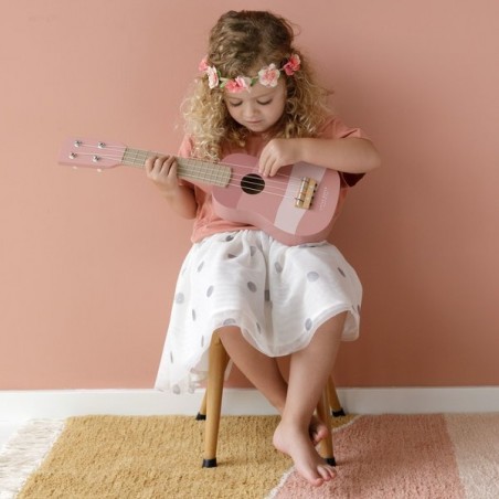 Gitara Dziecięca 4 Struny Różowa - Little Dutch