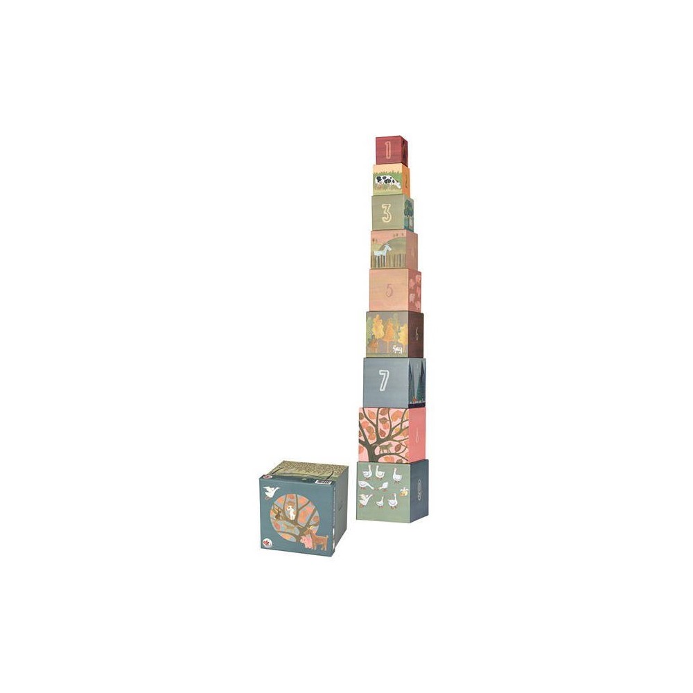 Piramida z Klocków Kartonowych 1,2,3 Farma - Egmont Toys