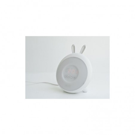 Zegar - Lampka budząca światłem i dźwiękiem Biały Królik - Rabbit & Friends