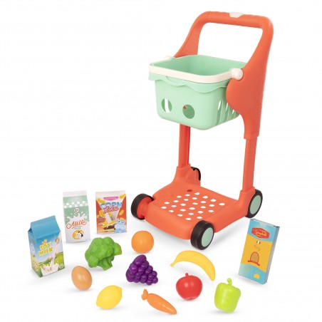 Wózek na zakupy z artykułami Spożywczymi Shop & Glow Toy Cart - b.toys