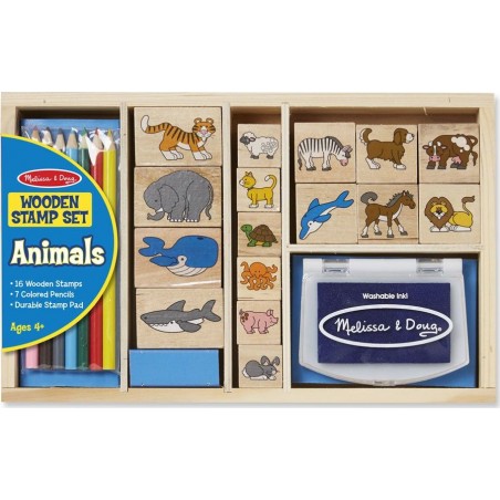 Stempelki Zwierzęta z Tuszem i Kredkami - Melissa & Doug