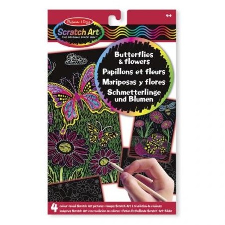 Tęczowe Wydrapywanki Motyle Scratch Art - Melissa & Doug