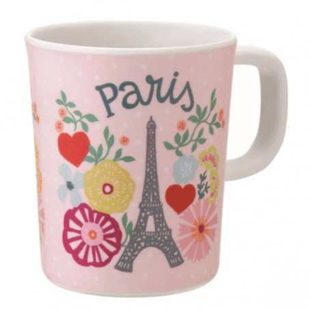 Kubek z uchwytem Paryż Emilii róż - Maison Petit Jour