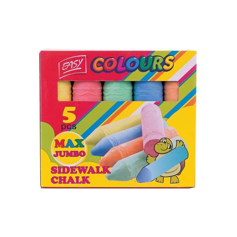 Gruba Kolorowa Kreda 5x Jumbo Max - Easy