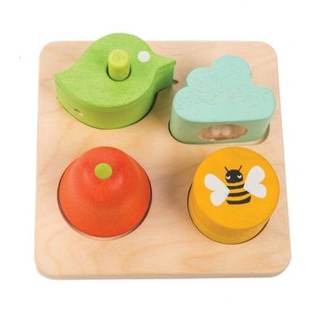 Układanka Kształty i Dźwięki Sensoryczne Ogród - Tender Leaf Toys