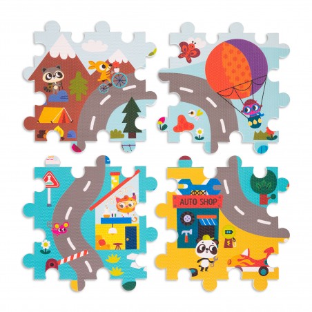 Mata Piankowa Puzzle Whimsy Land - b.Toys