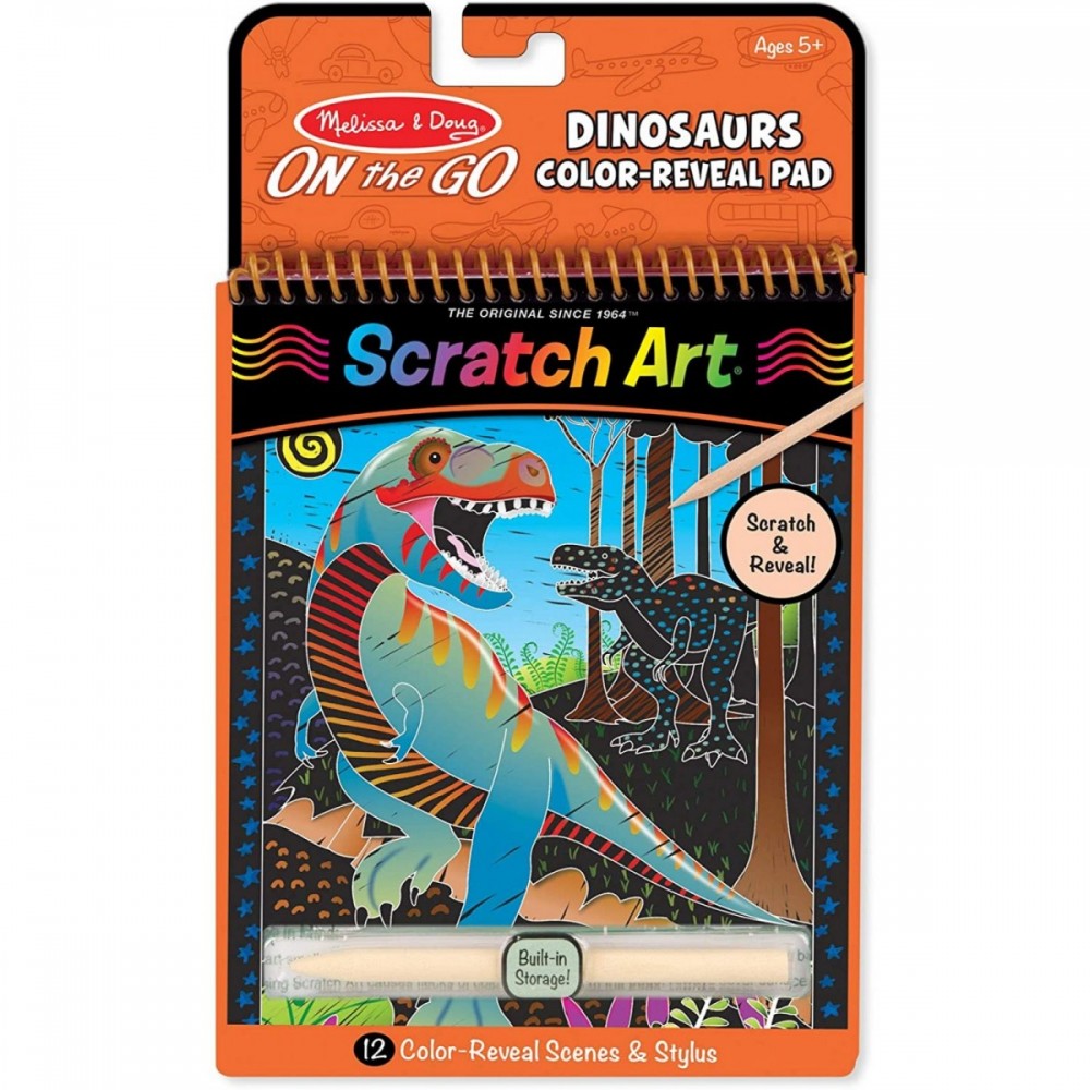 Wydrapywanki na Kołowrotku Dinozaury - Melissa & Doug