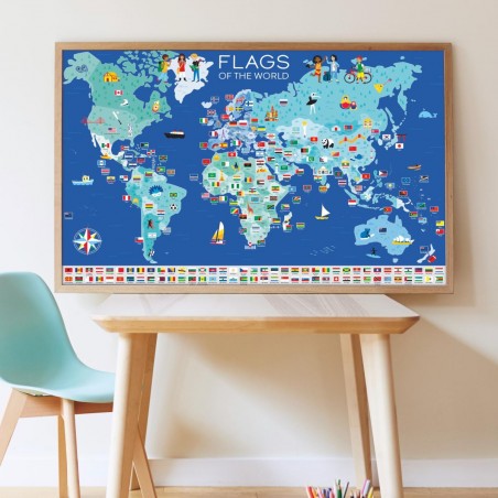 Wyklejanka Mapa Świata - Poppik