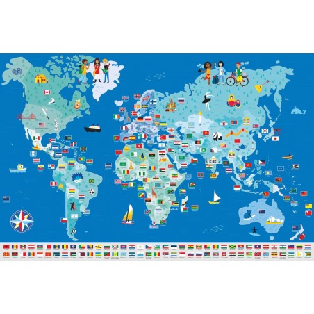 Wyklejanka Mapa Świata - Poppik