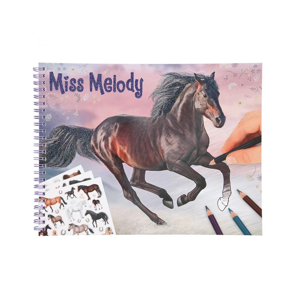 Kolorowanka z Naklejkami Konie Horse - Miss Melody