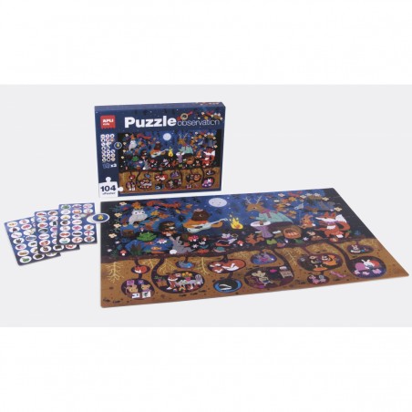 Puzzle obserwacyjne 104 el. Las - Apli Kids