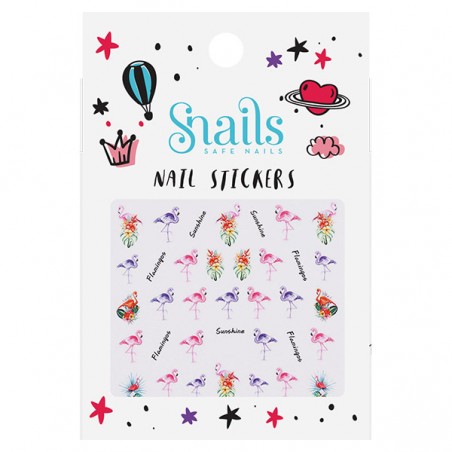 Naklejki na paznokcie dla dzieci Flamingos - Snails