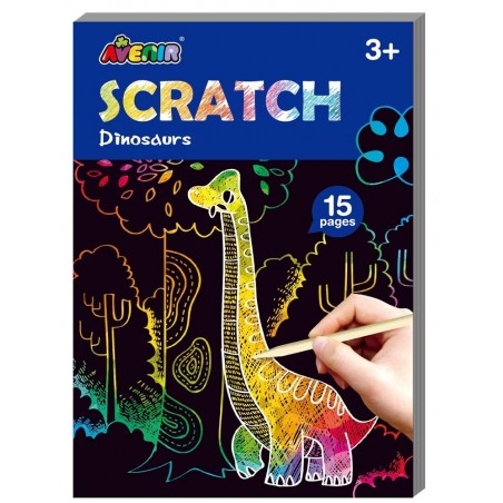 Wydrapywanki Dinozaury 15 szt. Scratch - Avenir