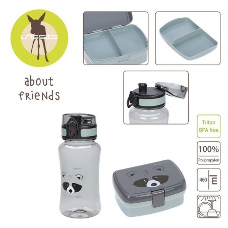 Zestaw Lunchbox + Tritanowa butelka About Friends Szop - Lassig