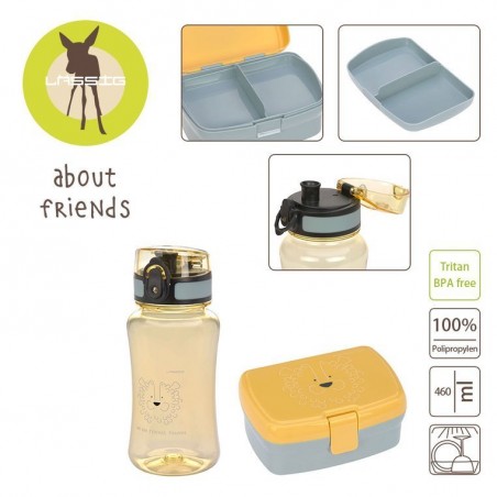 Zestaw Lunchbox + Tritanowa butelka About Friends Lew - Lassig