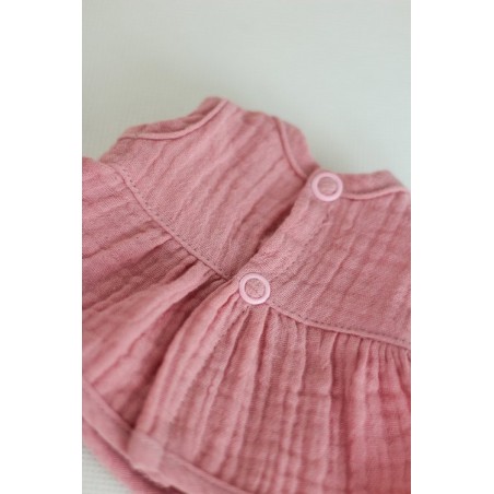 Sukienka Muślinowa Różowa do Lalki 21 cm - Miniland