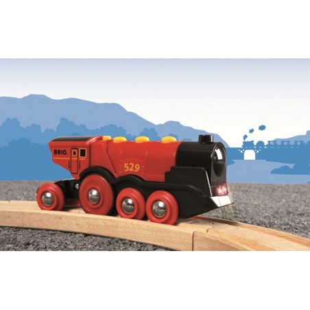 Czerwona lokomotywa na baterie - Brio