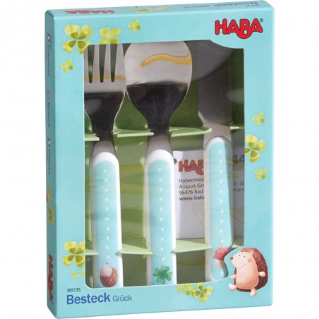 Sztućce dla Dzieci nóż widelec łyżka Jeżyk - Haba