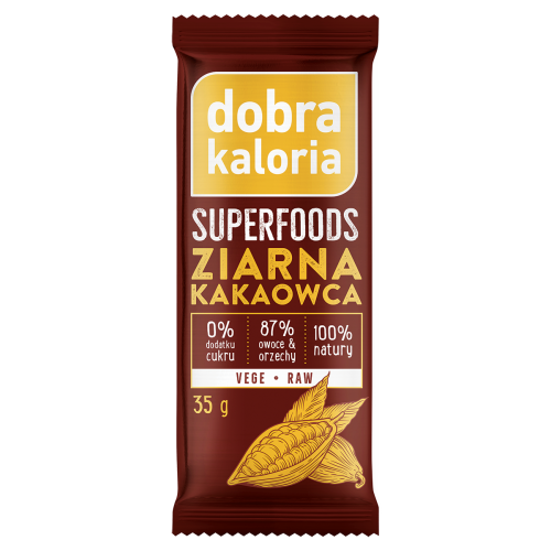 Baton Superfoods ziarna kakaowca - dobra kaloria