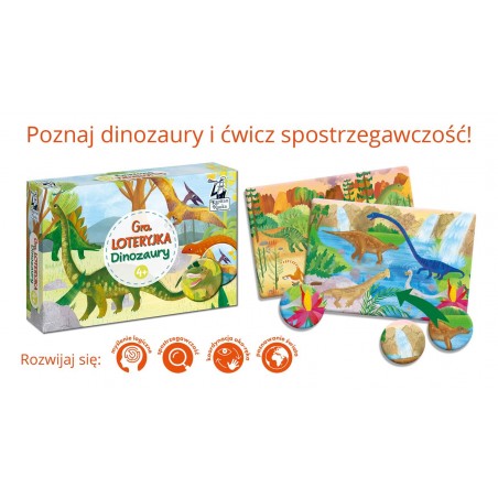 Dinozaury. Gra Loteryjka - Kapitan Nauka