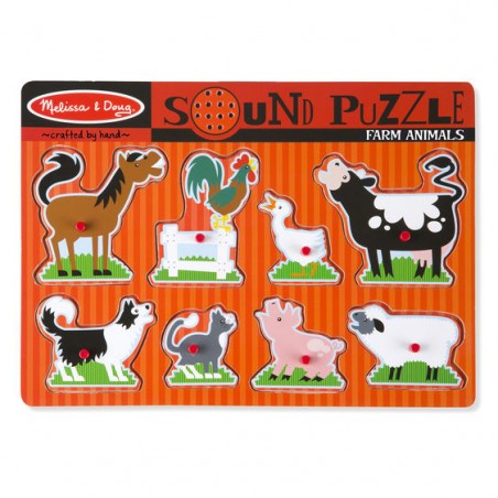 Puzzle Dźwiękowe Zwierzęta z Farmy - Melissa & Doug