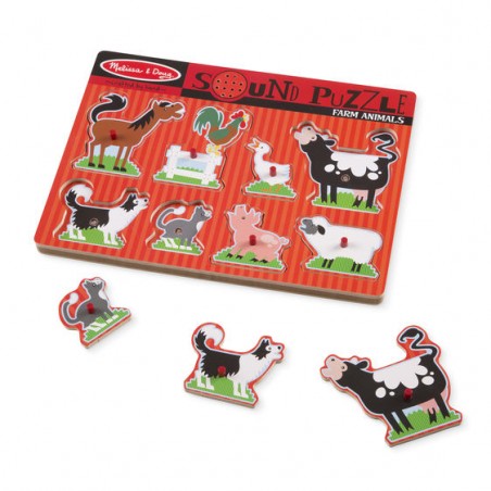 Puzzle Dźwiękowe Zwierzęta z Farmy - Melissa & Doug