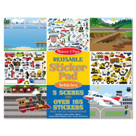 Wielorazowe Naklejki Pojazdy - Melissa & Doug