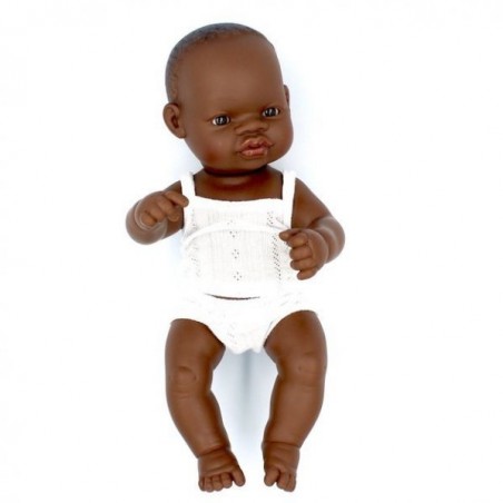Pachnąca Lalka dziewczynka Afrykanka 32 cm + Ubranko - Miniland Doll