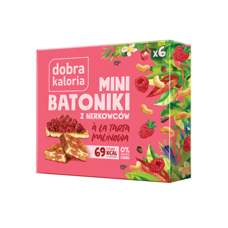 Mini batoniki a'la tarta malinowa - 102 g (6 szt.) - Dobra Kaloria