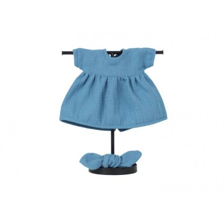 Sukienka i Opaska Pin Up Denim Blue do Lalki 38 cm - Miniland