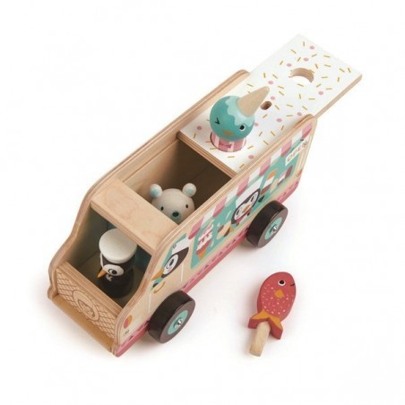 Lodziarnia, Drewniany Samochód z Lodami - Tender Leaf Toys