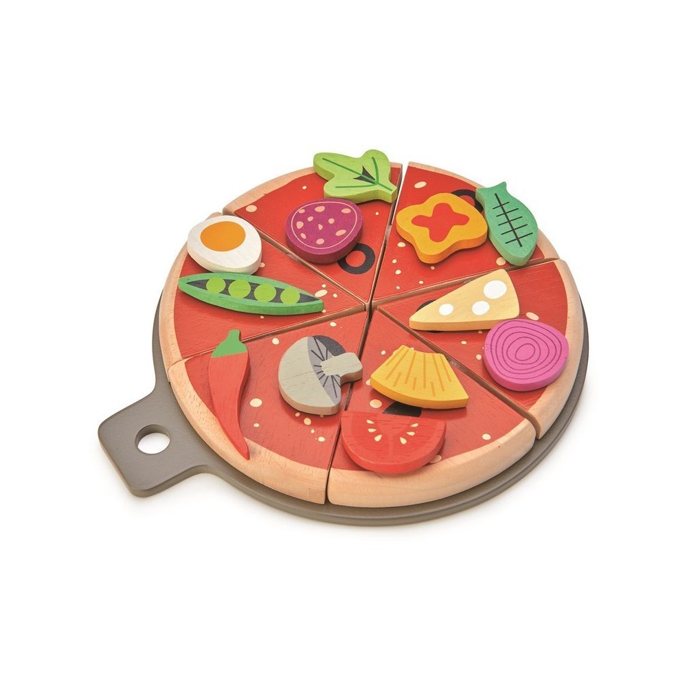 Drewniana Pizza z Dodatkami - Tender Leaf Toys