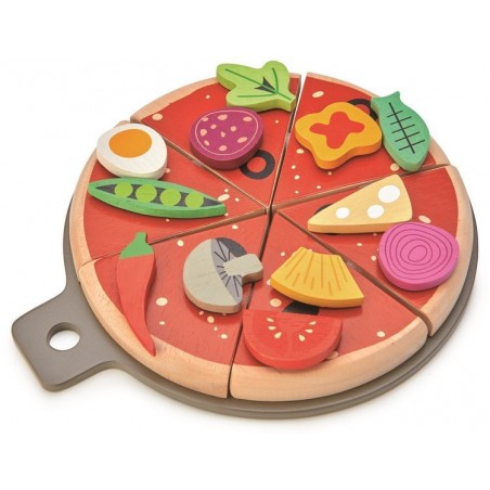 Drewniana Pizza z Dodatkami - Tender Leaf Toys