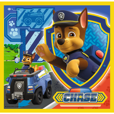 Puzzle 3w1 Psi Patrol Marshall, Rubble i Chase - Trefl