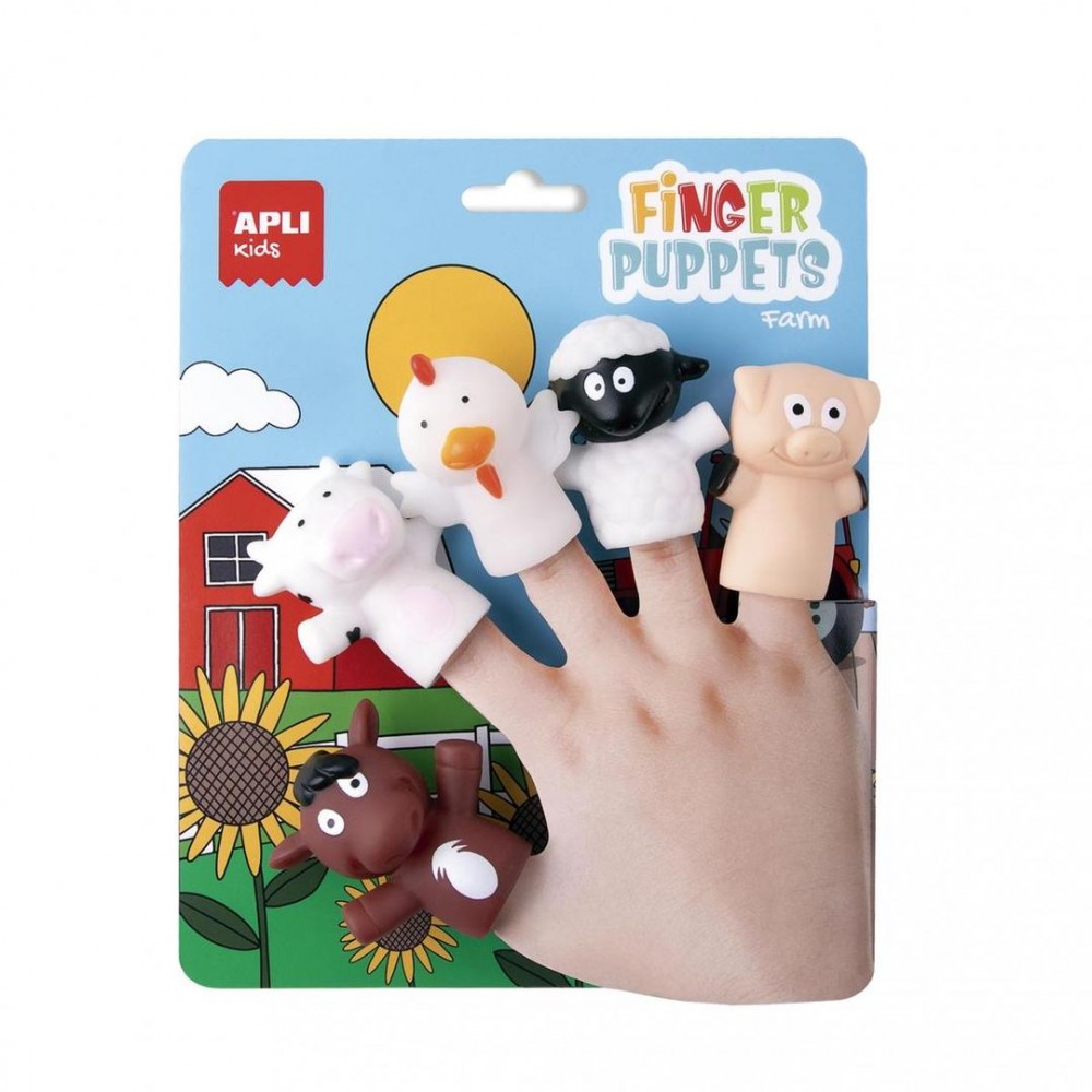 Pacynki na palce zwierzątka z farmy - Apli Kids