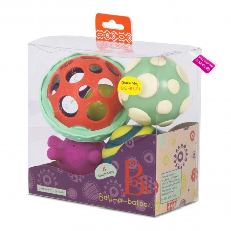 B.toys - zestaw wyjątkowych piłek sensorycznych z piłką świecącą Ball-a-balloos