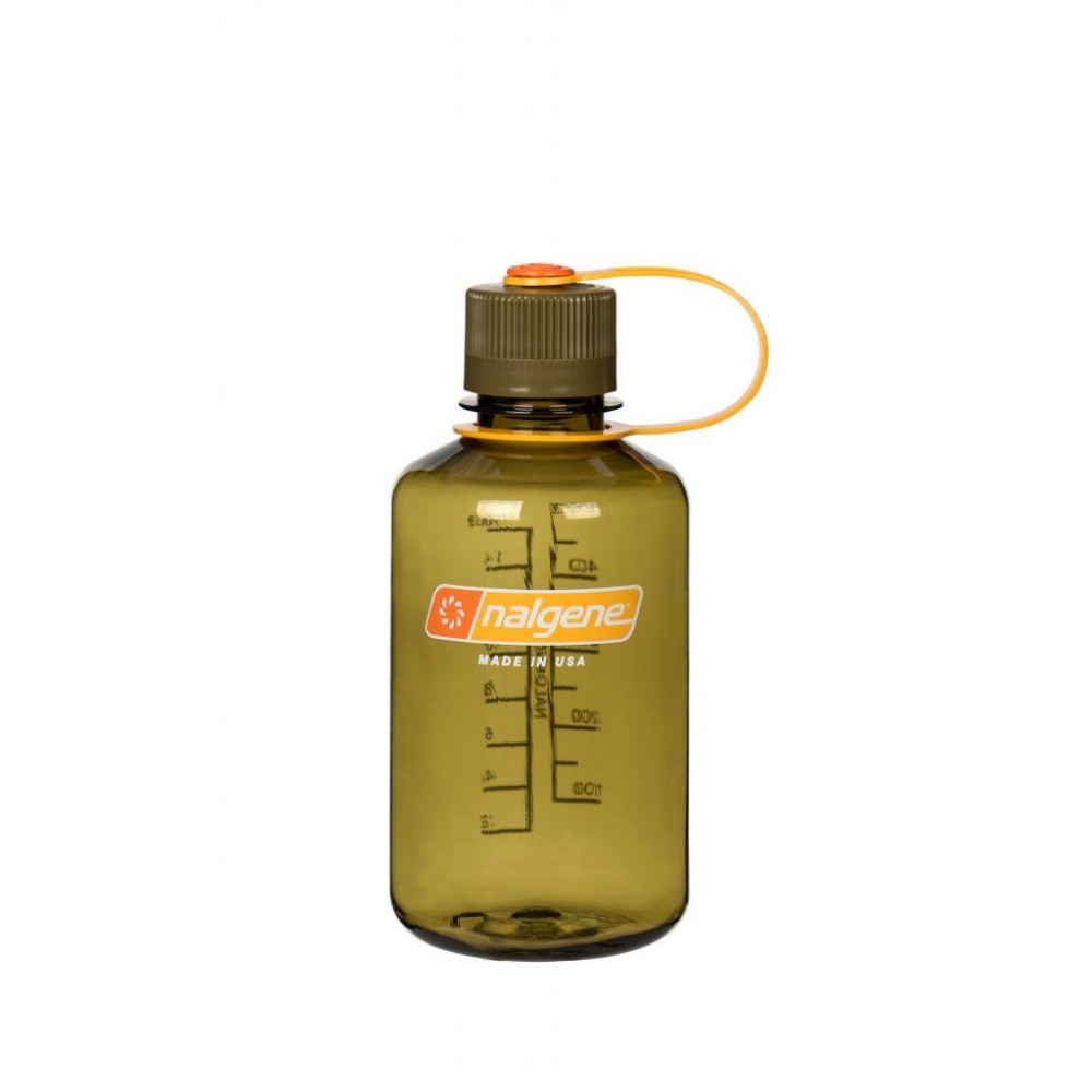 Tritanowa Butelka na Wodę 0,5l Narrow Mouth Olive - Nalgene