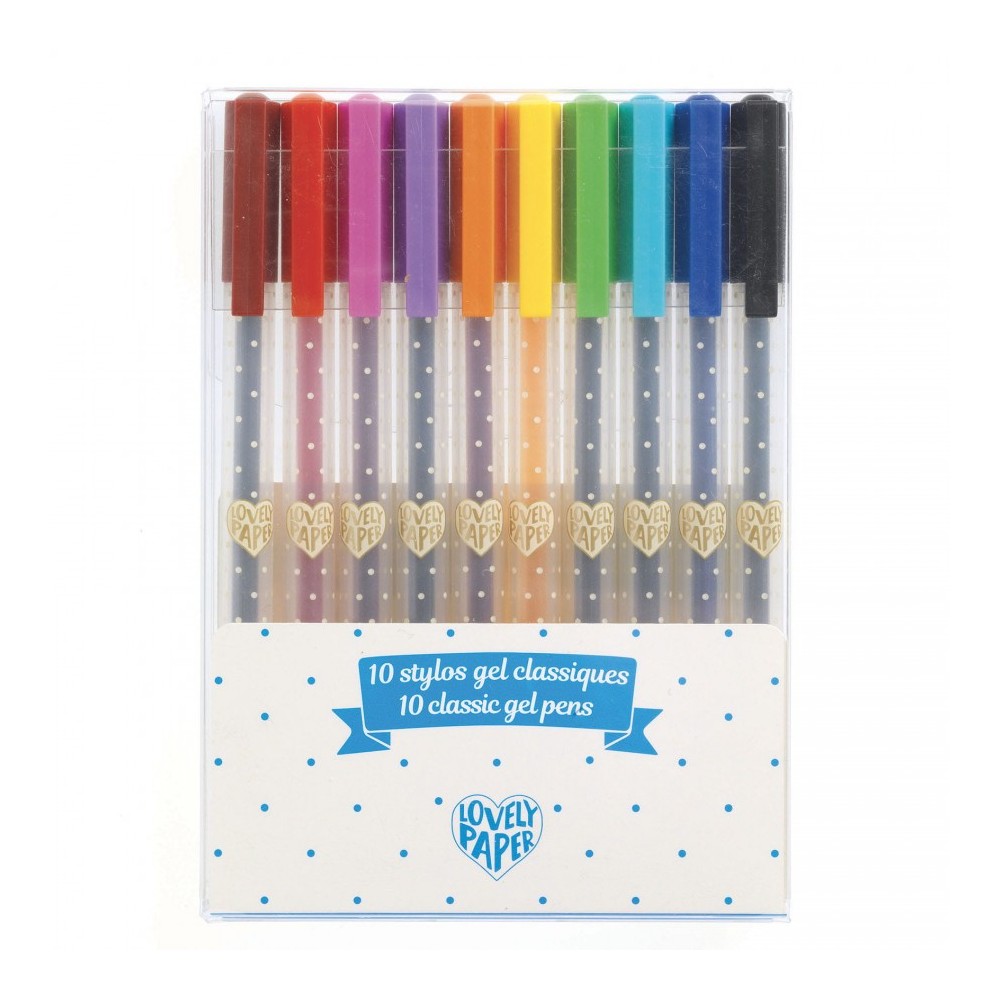 Żelowe Długopisy 10 kolorów - Djeco