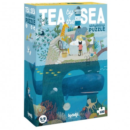 Puzzle 100 el. i Gra Obserwacyjna Tea by the Sea - Londji