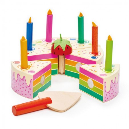 Drewniany Tort Urodzinowy ze Świeczkami - Tender Leaf Toys